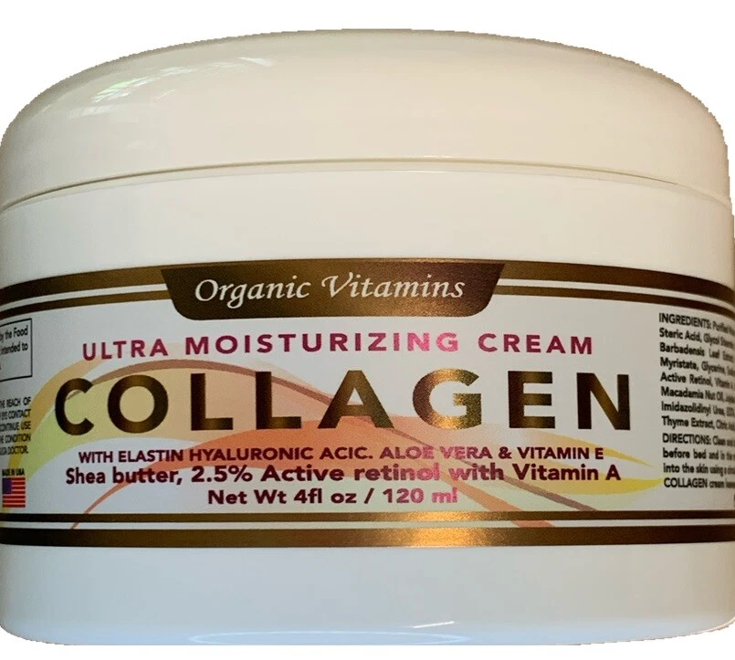 Creme facial ácido hialurônico colágeno retinol removedor de rugas vitamina C 4 fl oz e c - Imagem 3 de 4