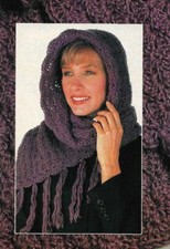 HOODED SCARF WOMEN'S DIGEST SIZE CROCHET PATTERN INSTRUCTIONS