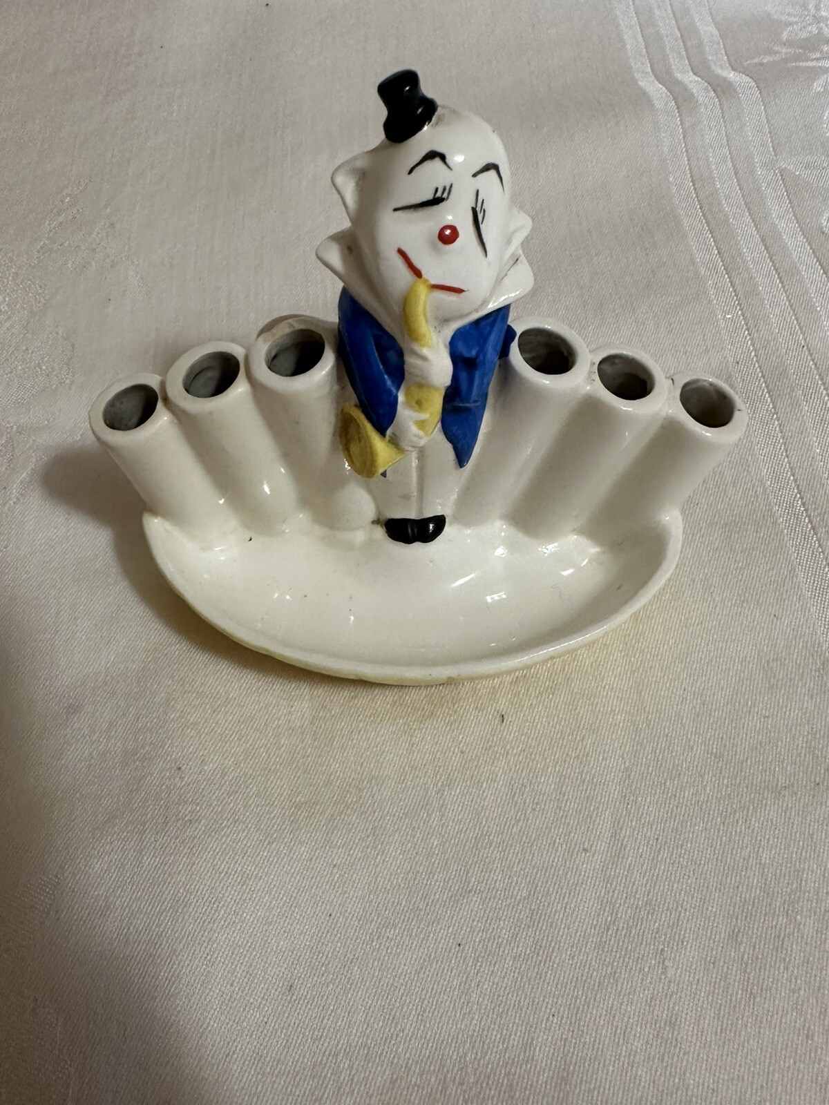 Vintage Goebel Clown With Saxophone Cigarette Holder Ashtray