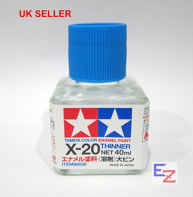 Tamiya Emaille Lack Verdünner X-20 80030 40ml für Modellbausatz UK Verkäufer