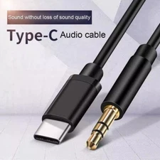 Car AUX Music Audio Adapter Type C to Aux Cable USB Type-C Male To 3.5mm Cord