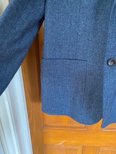 Giacca blazer Ted Baker Tight Lines blu spina di pesce lana tweed taglia 38 nuova senza etichette - Foto 7 di 17