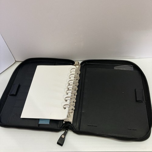 Franklin Covey Spacemaker 7-Ring Zipper Binder Black Faux Leather Zip 8.5”X11” - Picture 6 of 12