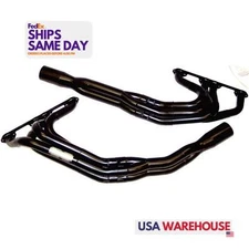 Beyea Headers IDMTY-23S2S, Pair of Modified Header SBC Tri-Y 23 Deg Steel Black 