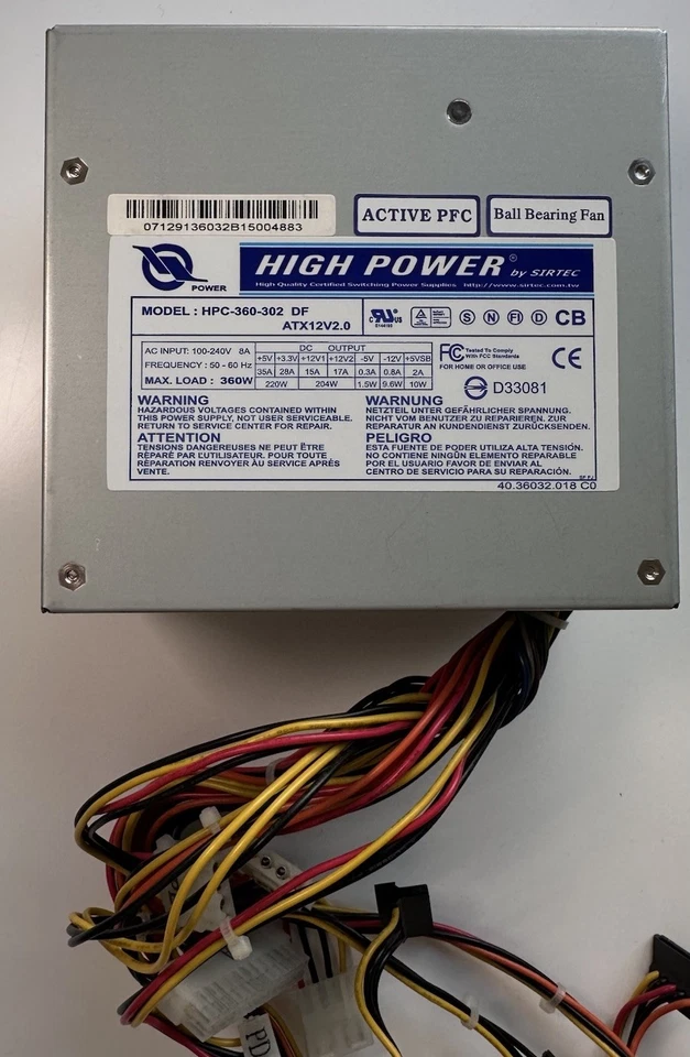 New/Sealed Antec VP450 450 Watt ATX 12v v2.3 Power PSU 120mm Fan PC Power Supply - Image 2 of 4