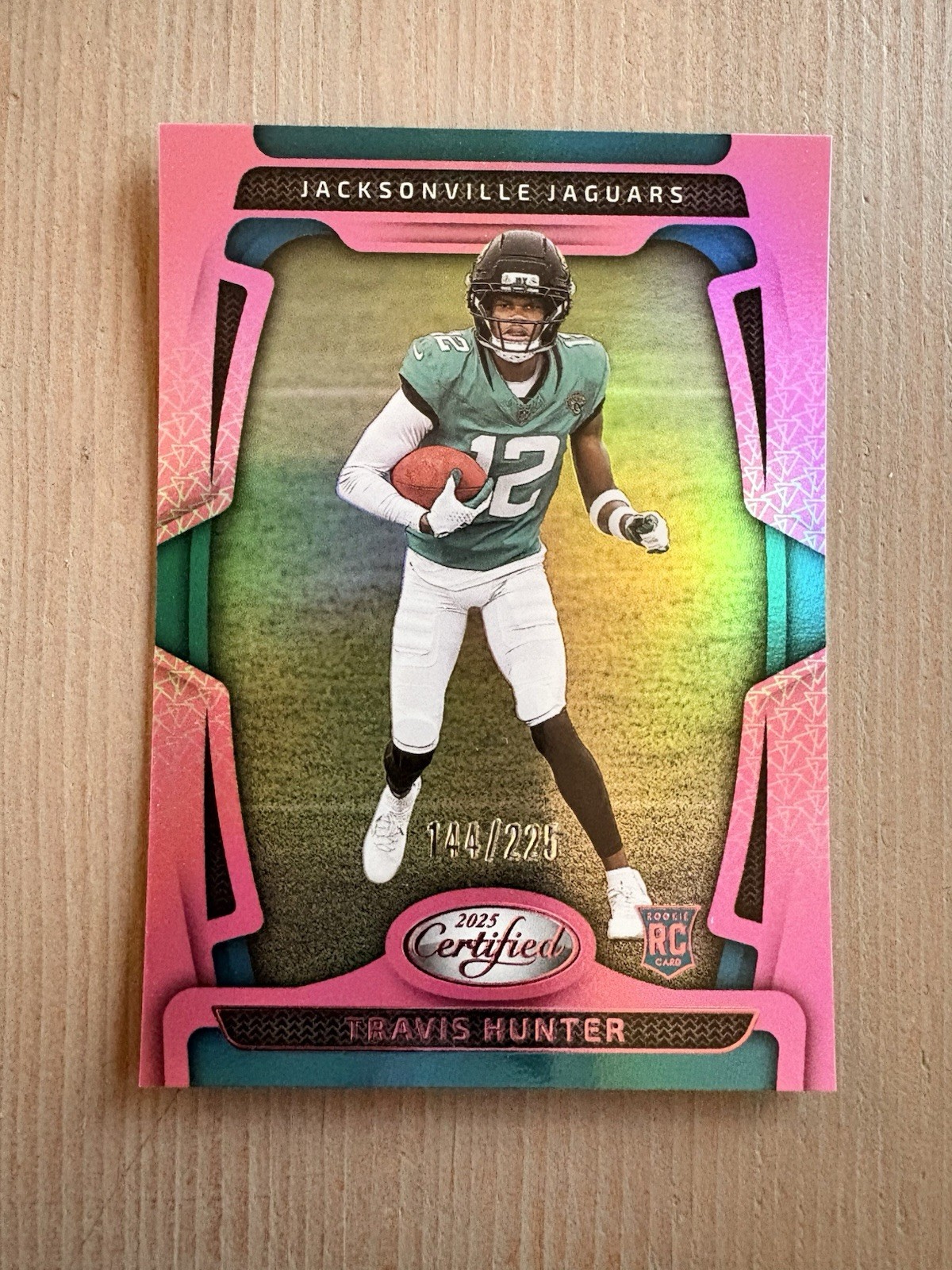 Travis Hunter 2025 Panini Certified Rookie #107 Mirror Pink #’d /225 Jaguars Rc