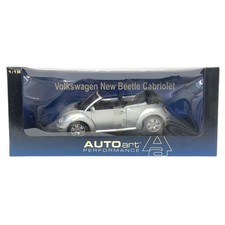 AUTOart 1/18 Volkswagen New Beetle Cabriolet Silver Diecast Model Used