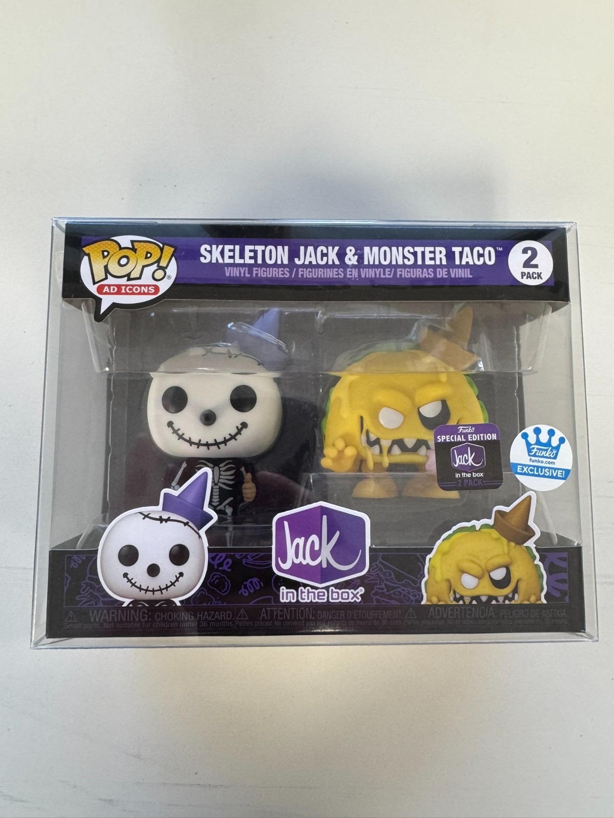 En Oferta Funko Pop! Icono De Anuncio - Skeleton Jack &Amp; Monster Taco - Jack In The Box - Funko Shop