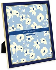 Laura Ashley 8x10 Navy Enamel Picture Frame, Gold Metal 8x10, W/