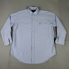 Ralph Lauren Shirt Mens 16.5 Blue Pony Yarmouth Dress Button Up Long Sleeve 