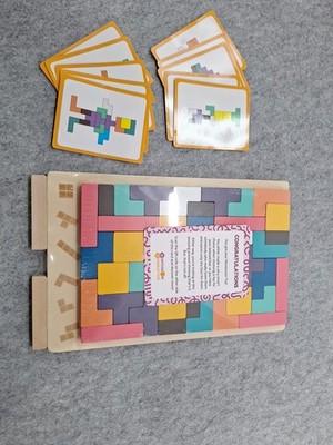 Wooden Stacking Puzzle Toy 3D Montessori Russian Block Brain Teasers Kids 4-6