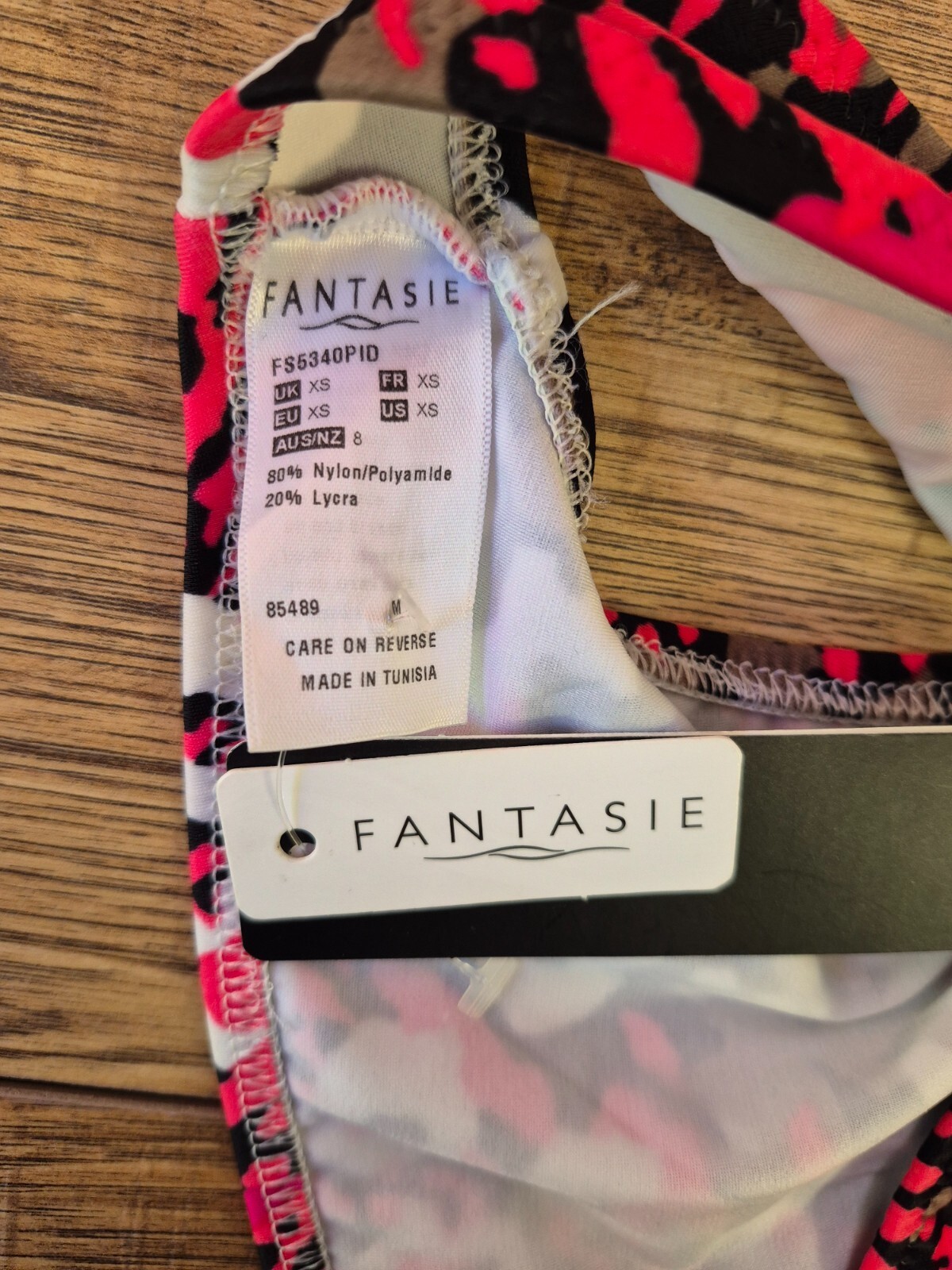 Fantasie 'Puerto Rico' High Leg Bikini Bottoms Red/Mixed UK XS NWT image 4