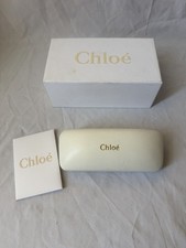 Chlo Eyeglasses Sunglasses Case w/ Box Booklet Ivory Hard Shell
