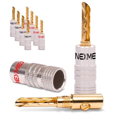 10x Hohl Bananenstecker NEXMEX High End Banana 24K vergoldet Stecker Tube Kabel