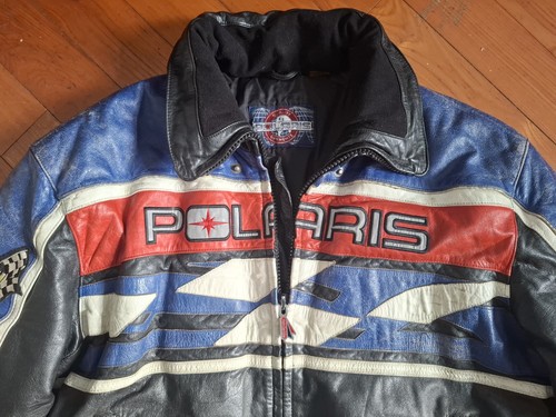 Polaris VINTAGE 90s leather Racing Jacket XL - Gem