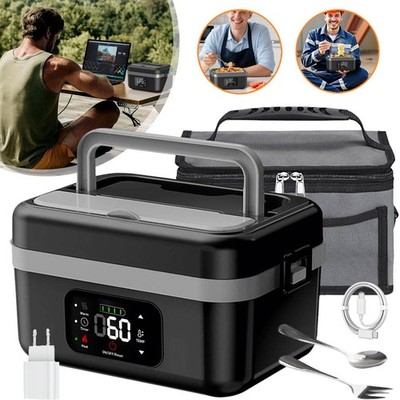 Elektrisch Lunchbox Outdoor Auto Beheizte Lunchbox Wiederaufladbar Speisenwärmer