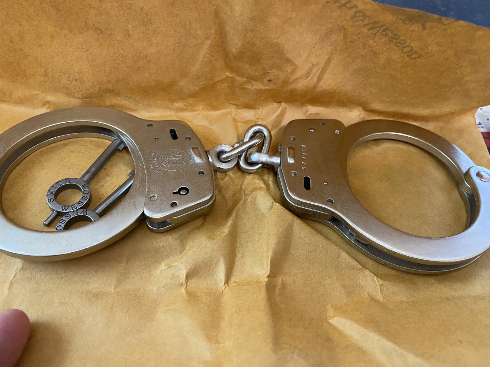 Vintage Smith & Wesson Handcuffs Model 100 Nickel