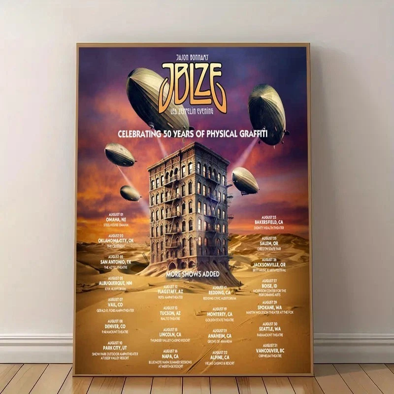 Póster de Jason Bonham celebrando 50 años de graffiti físico gira agosto 2025 Foto 2 de 4