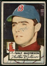 1952 Topps #186 Walt Masterson (low grade)