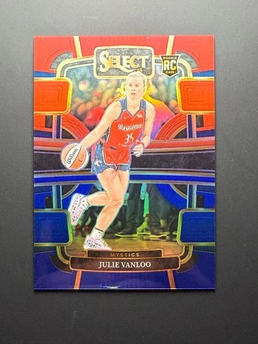 2024 Panini Select WNBA - Concourse Julie Vanloo #57 Red &amp; Blue Prizm /399 (RC)