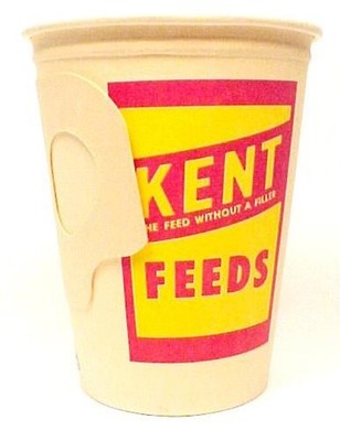 Kent Feeds Coffee Mug Cup Paper Vintage 1950s Display Advertising Collectible