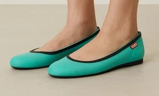 Hunter Original Tour BalletFlatsTurquoise Rubber WomenUK7US9N.Without Box(O5)@