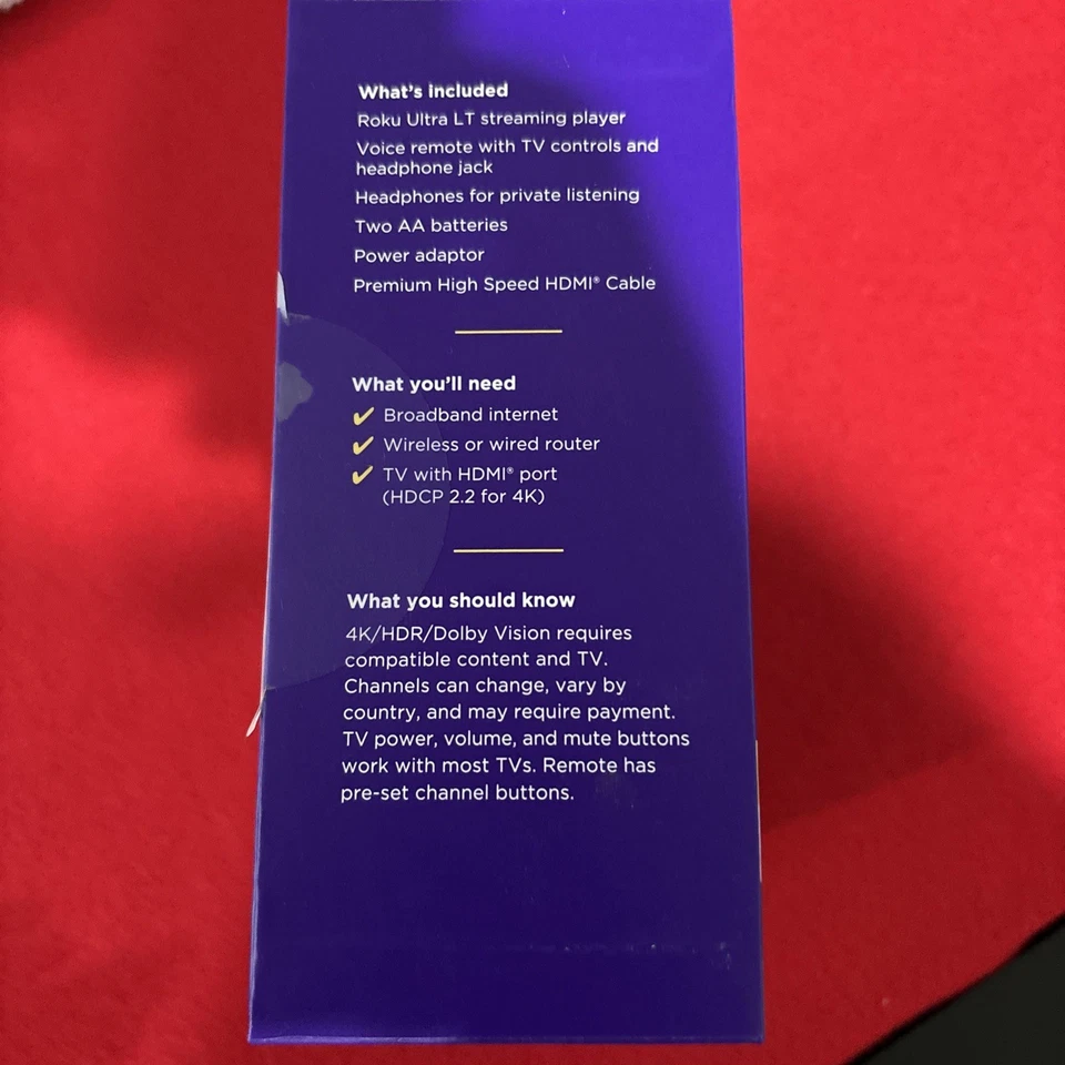 2024/2025-Roku Ultra LT Streaming Device 4K/HDR/Dolby Vision & Voice Remote New* - Image 3 of 3