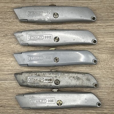 Lot A 5 Stanley 99E Retractable Utility Knife Box Cutter Made in USA