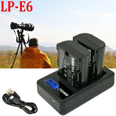 2X 3200mAh LP-E6n Akku Für Canon EOS 7D 60D 70D 80D 5D Mark II, 5D Mark III ACCU