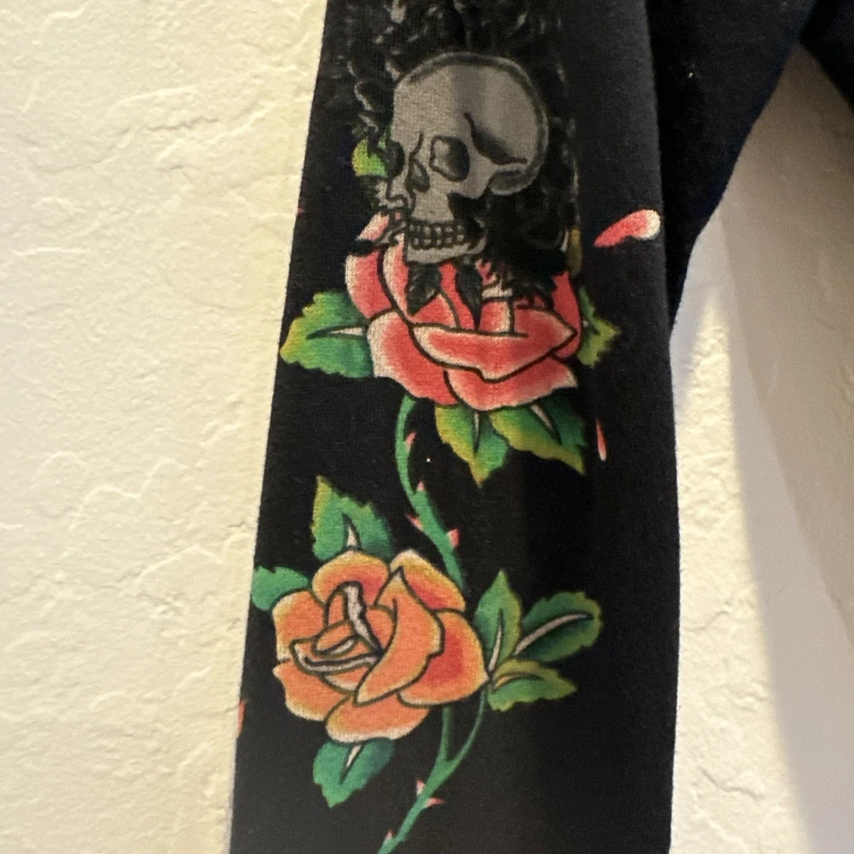 Don ED HARDY Jóvenes Niños S MARIPOSA Amor Recortado Cremallera Sudadera con Capucha Negra Nueva con Etiquetas Y2K Años 90 Foto 4 de 4