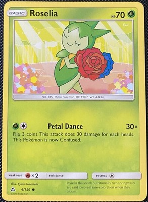 Roselia 4/156 Sm-Ultra Prism Regular - Pokémon Card
