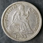 1890 10c Seated Liberty Silver Dime