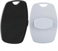 2 Pack Silicone Body Scrubber, Highly Elastic Bristles Handheld Brush for Shower