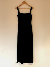 Pretty Little Thing sleeveless black maxi dress (M)