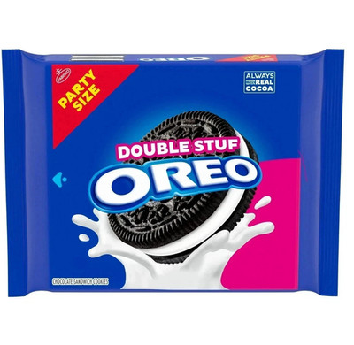 OREO Double Stuf Chocolate Sandwich Cookies, Party Size, 24.95 oz package,