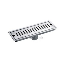Stainless Steel Linear Shower Floor Drain Rectangular Channel Grate Anti-Clog Tr