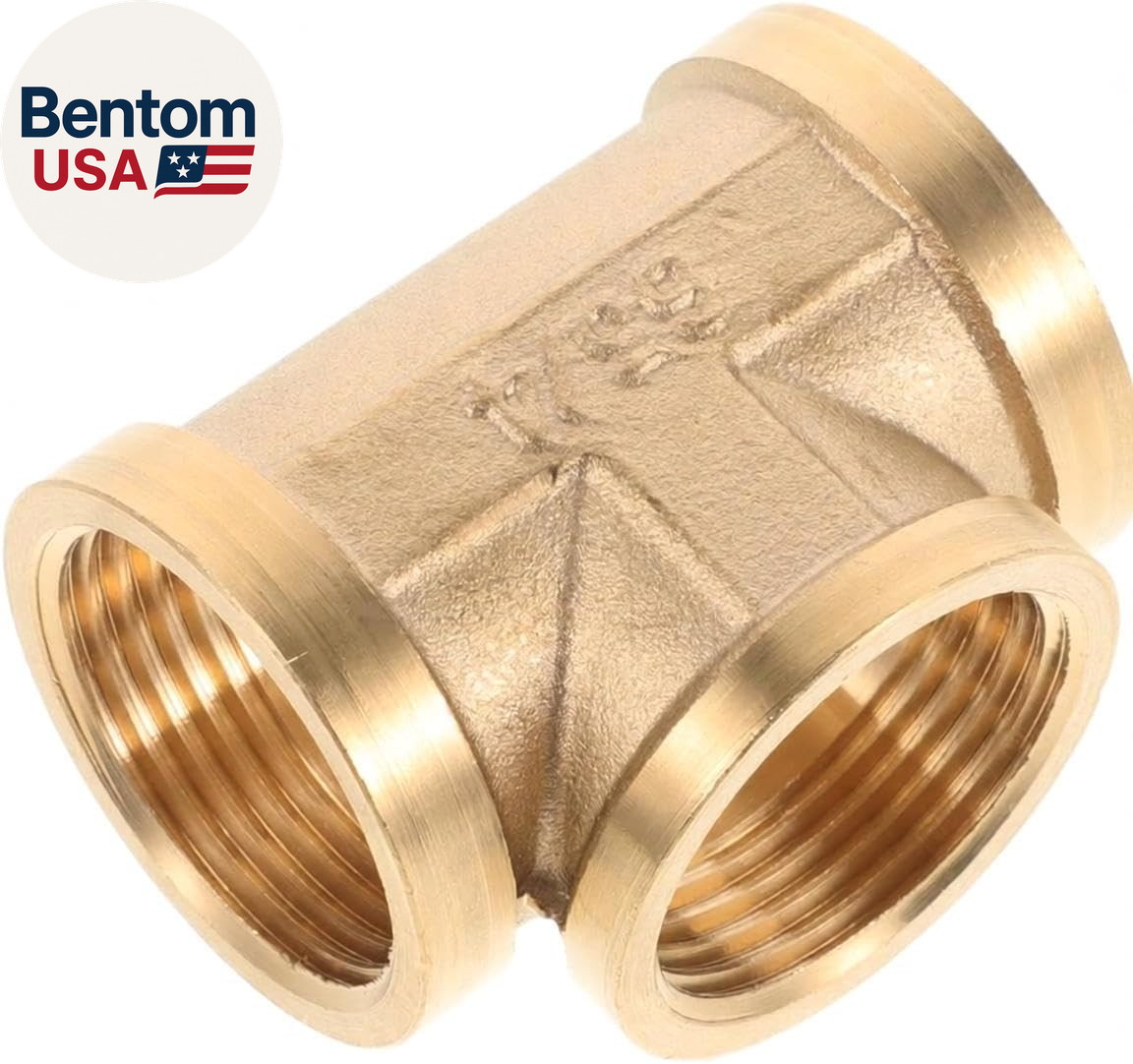Copper Tee Pipe Connector Industrial Pipe Tee Fitting Replacement Part for Plumb