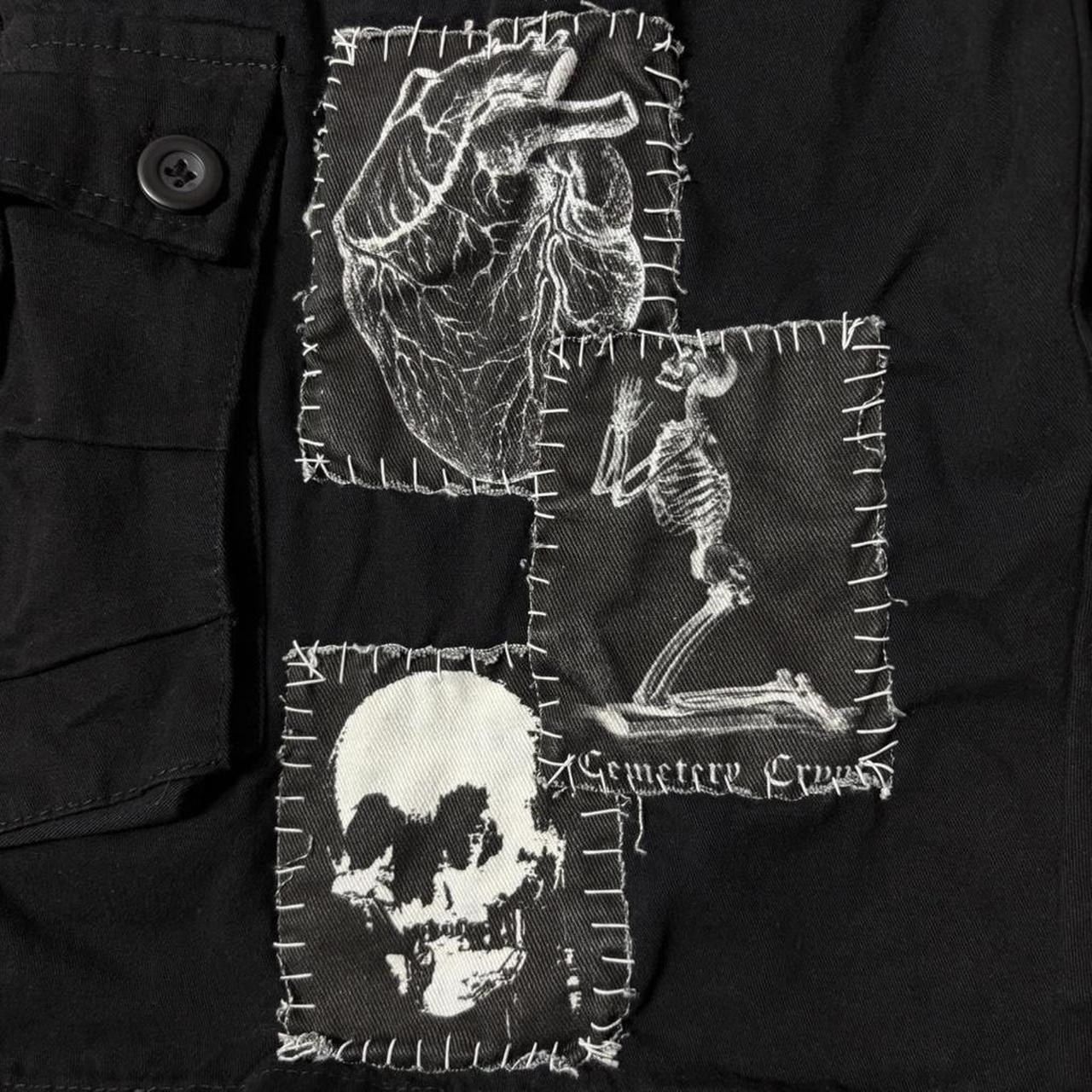 Cemetery Crypt Memento Mori Patch Work Cargo Shor… - image 4