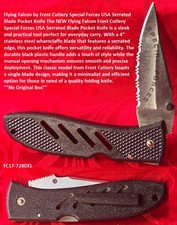 Flying Falcon by Frost Cutlery Special Forces USA Serrated Blade Pocket Knife