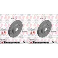 2X Zimmermann Sport Bremsscheiben 321Mm Gelocht Vorne Passend FüR Chevrolet Mali