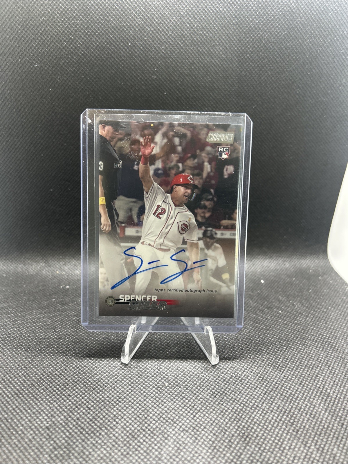 2023 Topps Stadium Club - Autographs Spencer Steer #SCBA-SS (AU, RC)