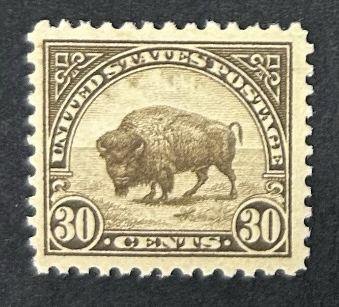 Scott 569a - Special Booklet Paper Variety - 30c Buffalo Mint VF OG NH Cat $100