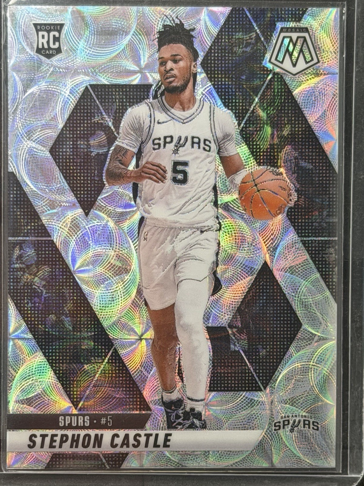 2024-25 Panini Mosaic-236 Stephon Castle Mosaic RC