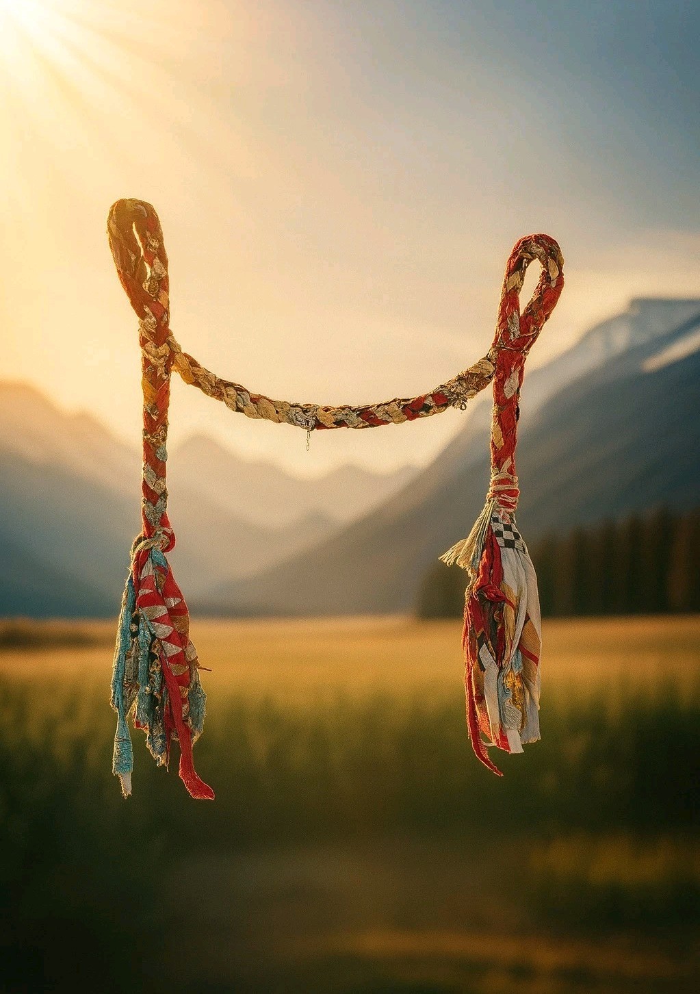 NWT Vintage Peacenik KANTHA Rope Belt Handmade Upcycled BoHo Tie Braided OS Wrap