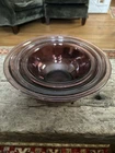 3 Vision Pyrex Corningware Cranberry Nesting Mixing Serving Bowls, Set Of Three
