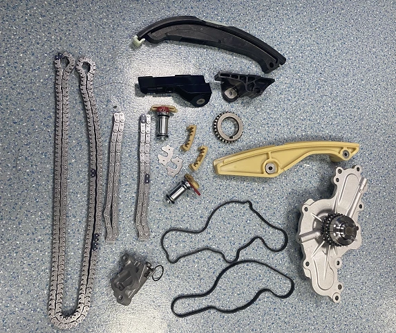 Kit de cadena de distribución bomba de agua apta para Ford Edge Taurus Lincoln MKS MKX Cyduc 13-17 Foto 3 de 4