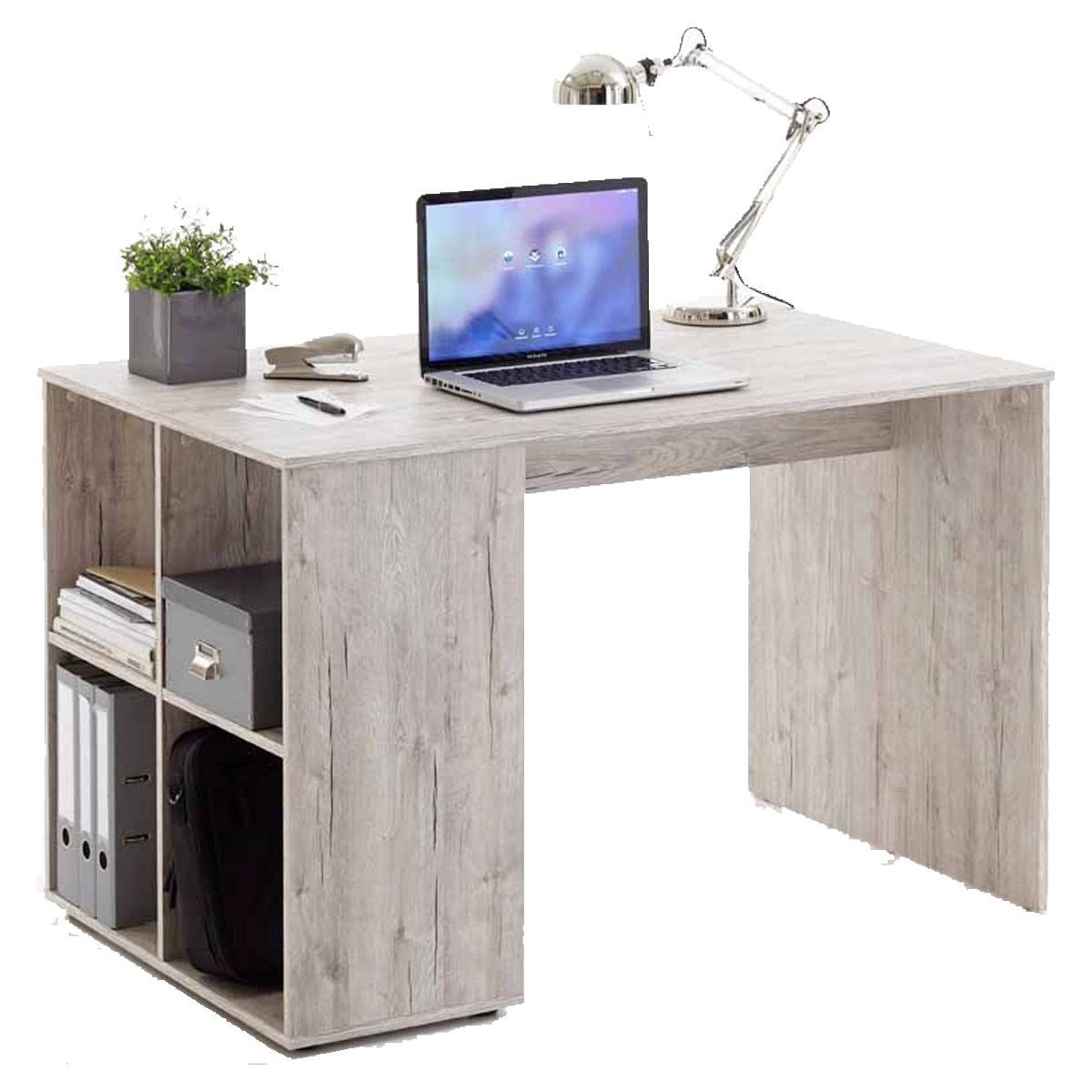 Bureau gain de place Trent 117cm chêne sable pour petite chambre