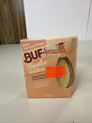 Vintage 1985 Buf-Puf Regular Texture Tear Drop Sponge NEW OLD STOCK