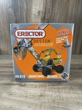 Excavator 1523 Meccano Erector Design Vintage Flexible Set 2003 New Sealed 98 Pc