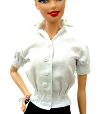 Barbie Fashion  White Collared  Top Sandy Grease Doll Not Included